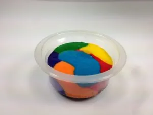 Rainbow swirl cheesecake cup